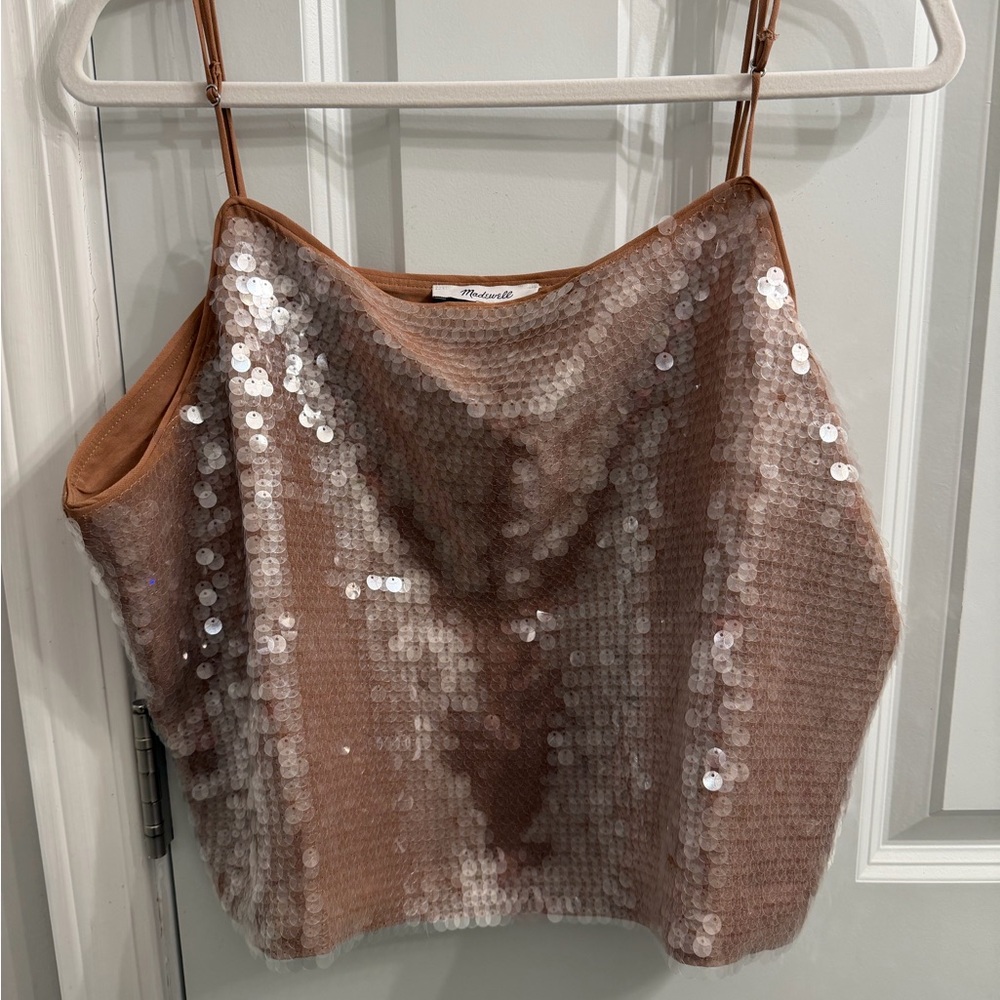 Madewell Sequin Tan Top